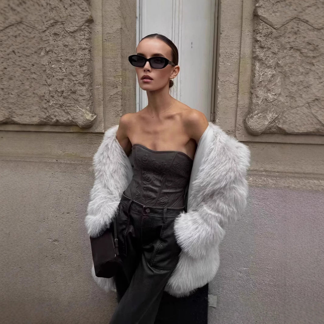 Manteau Melia en fausse fourrure